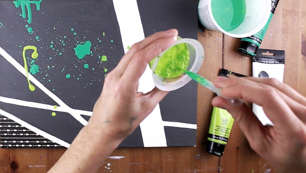peinture eclaboussure splash paint art acrylique tutorial pipette